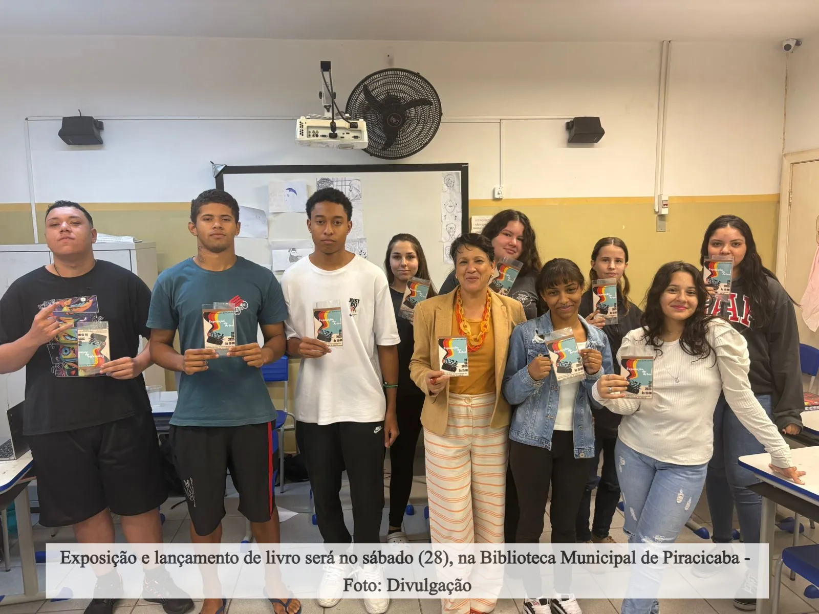 Piracicaba: alunos da Escola Estadual João Conceição participam de exposição de artes visuais na Biblioteca Municipal