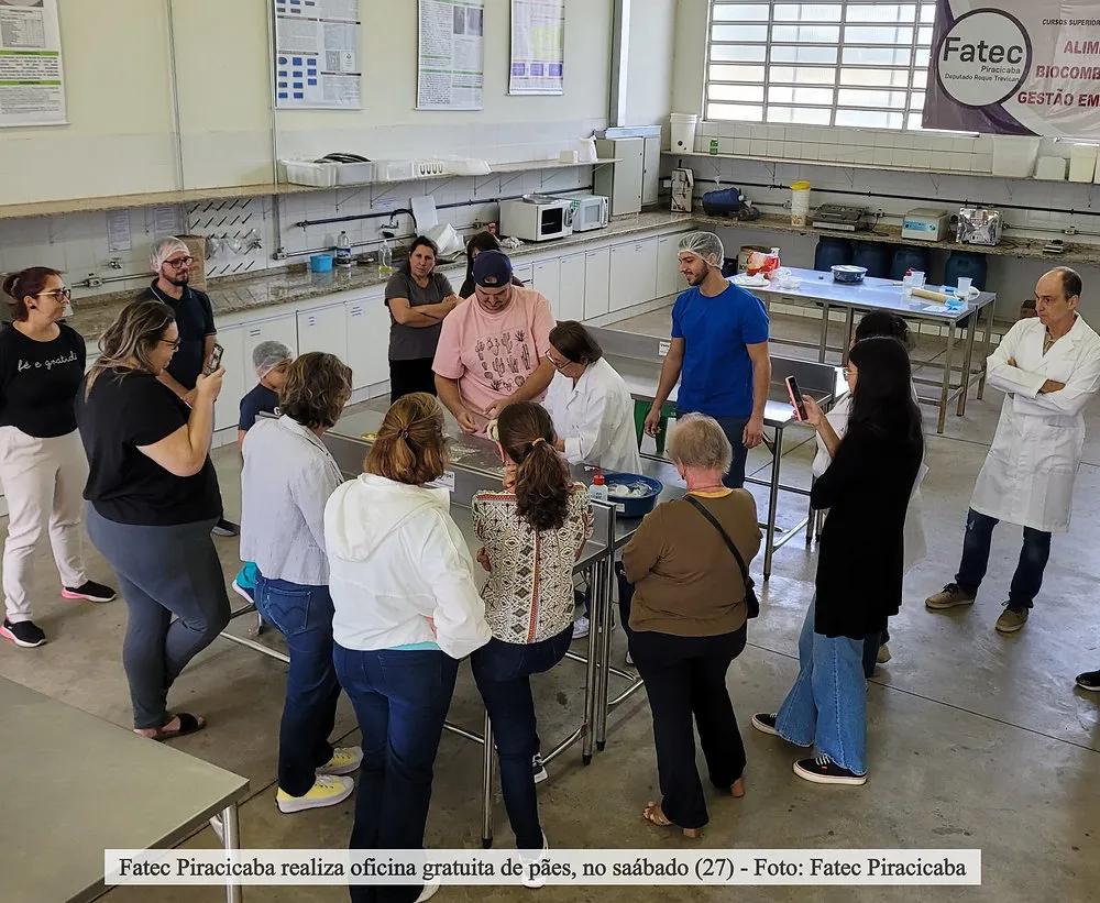 Fatec Piracicaba realiza oficina gratuita de pão de fermentação natural para a comunidade, no sábado (27)